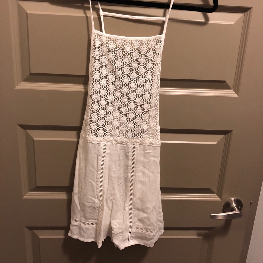 White romper/coverup